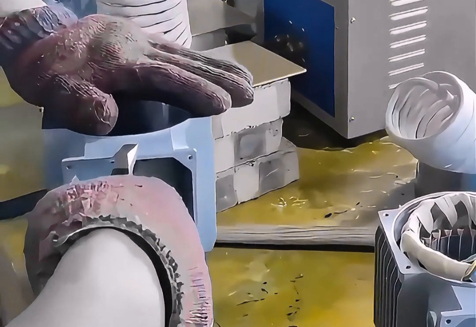 電機鋁殼熱裝配現(xiàn)場直擊 海拓高頻機助力高效生產(chǎn)